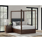 Dilenno Canopy Bed - Dark Brown