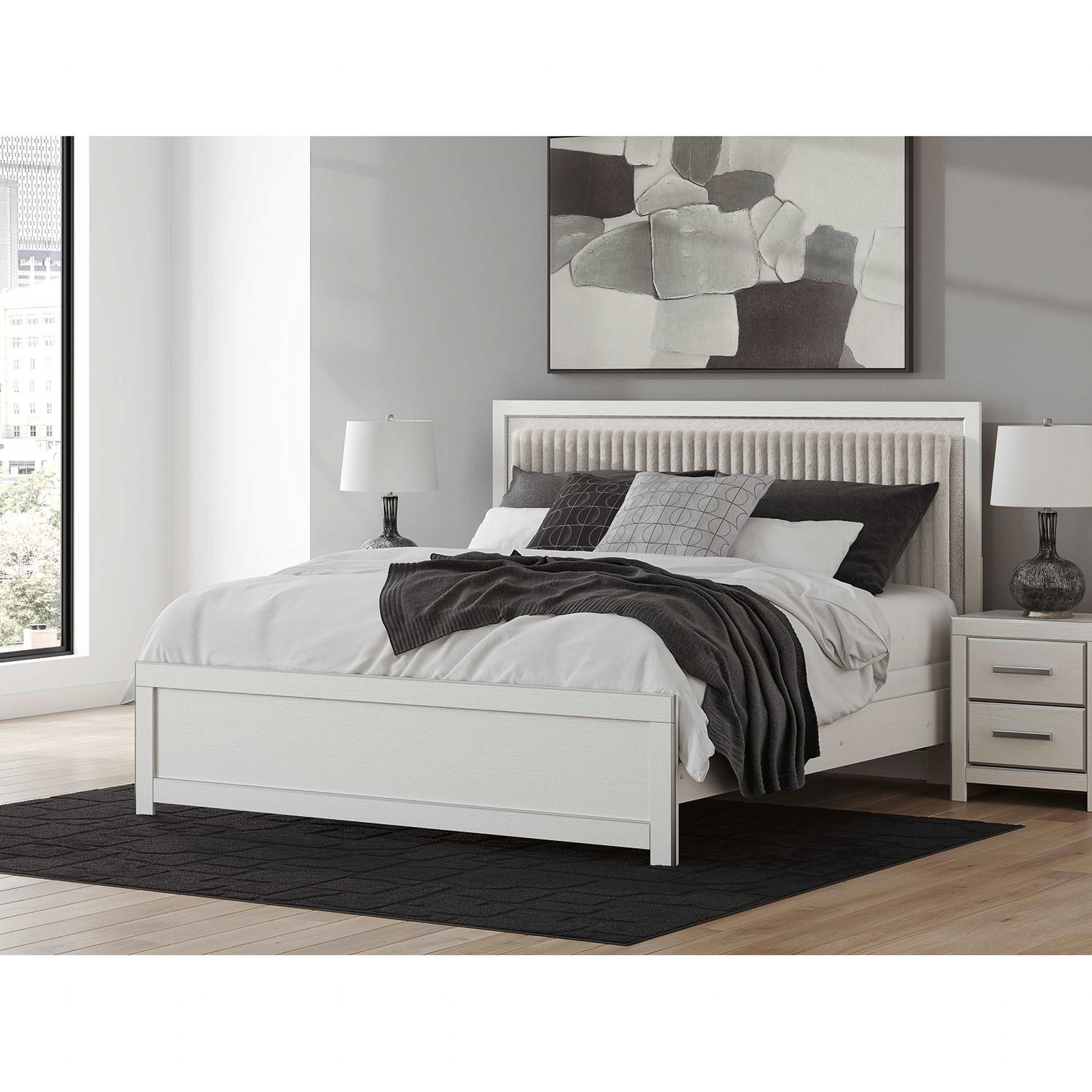 Zuraleus King Upholstered Bed - White