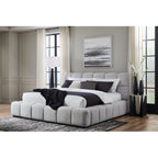 Grendusk Upholstered Bed - Light Gray