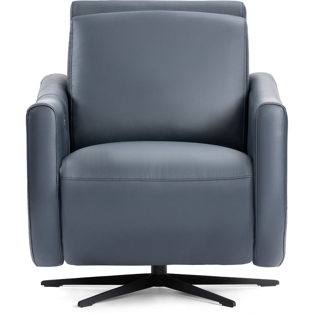 Lune Power Swivel Chair - Madras Blue