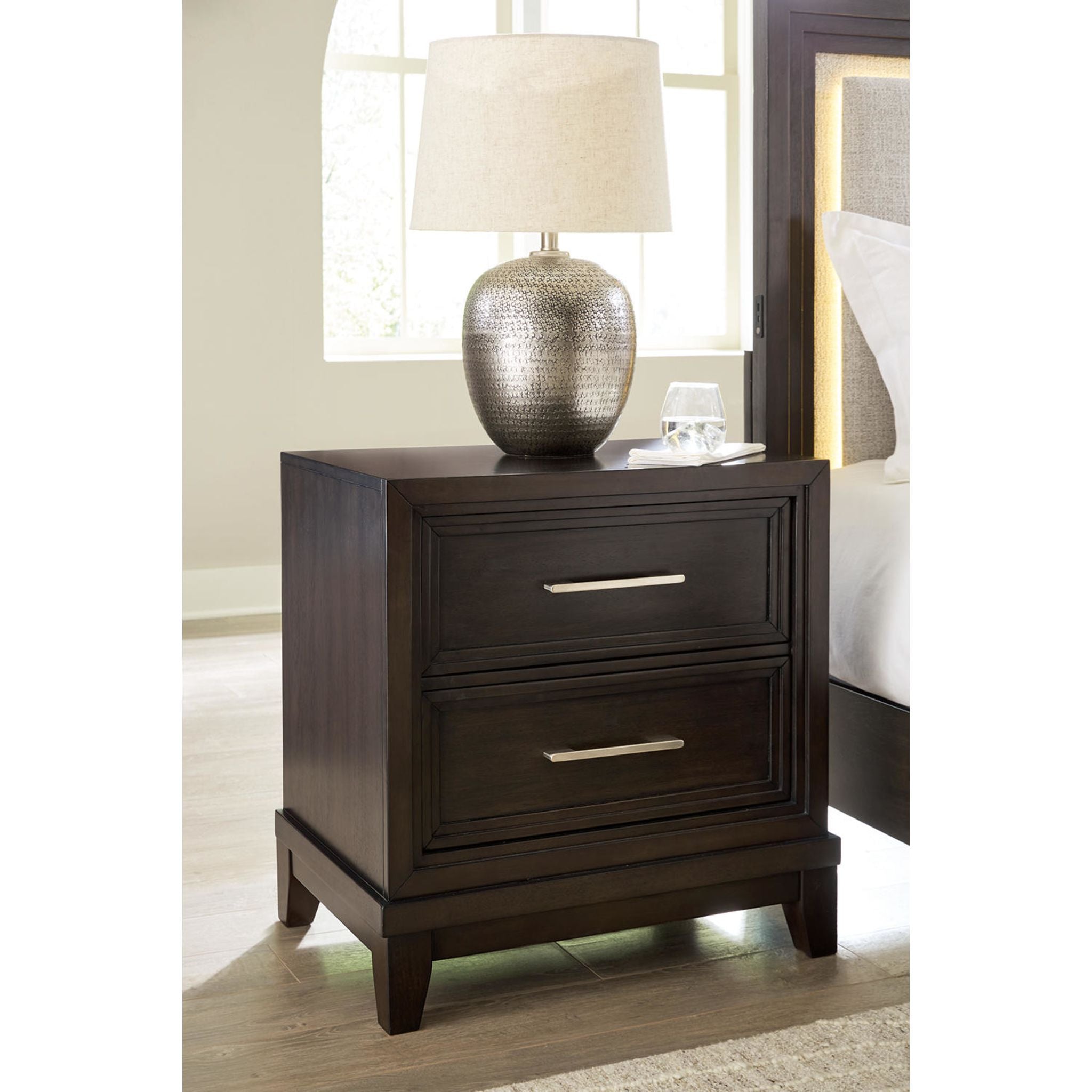 Neymorton Nightstand - Dark Grayish Brown