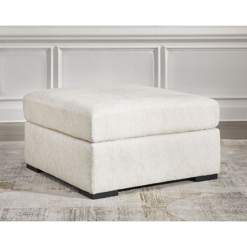 Chessington Oversized Accent Ottoman - Ivory