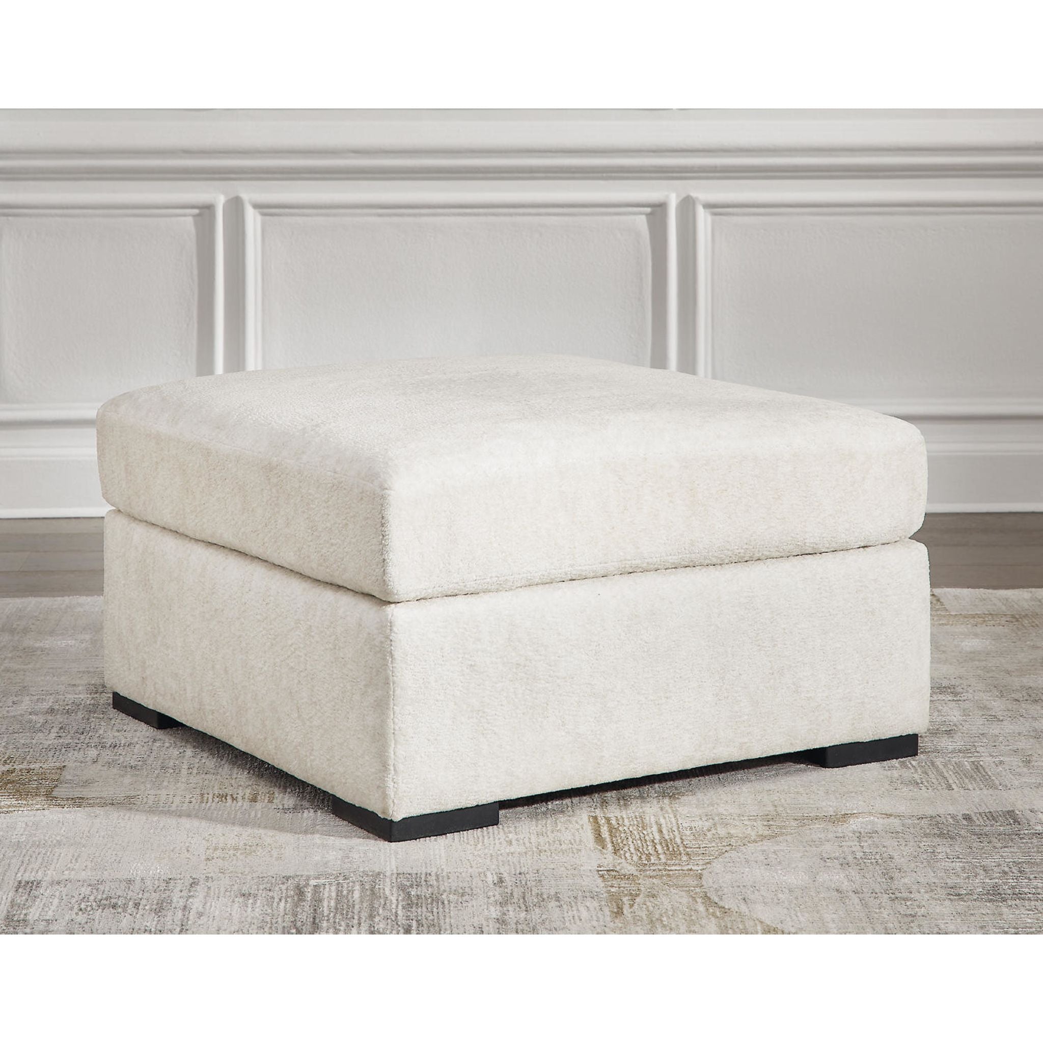 Chessington Oversized Accent Ottoman - Ivory