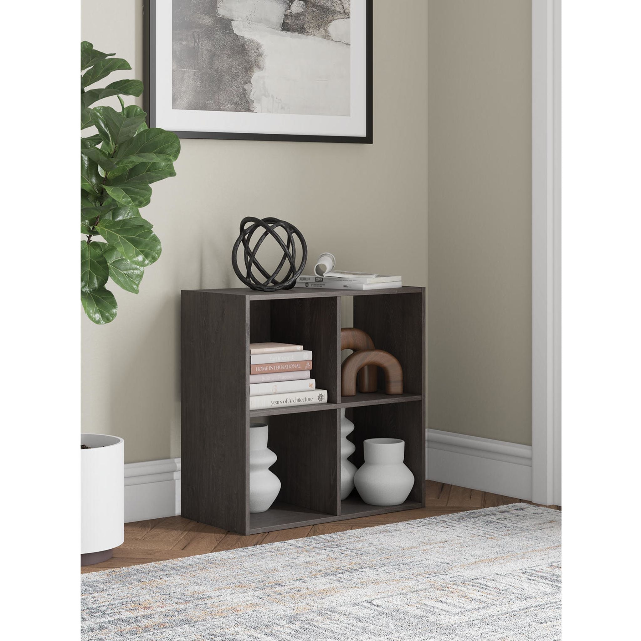 Piperton Bookcase - Charcoal