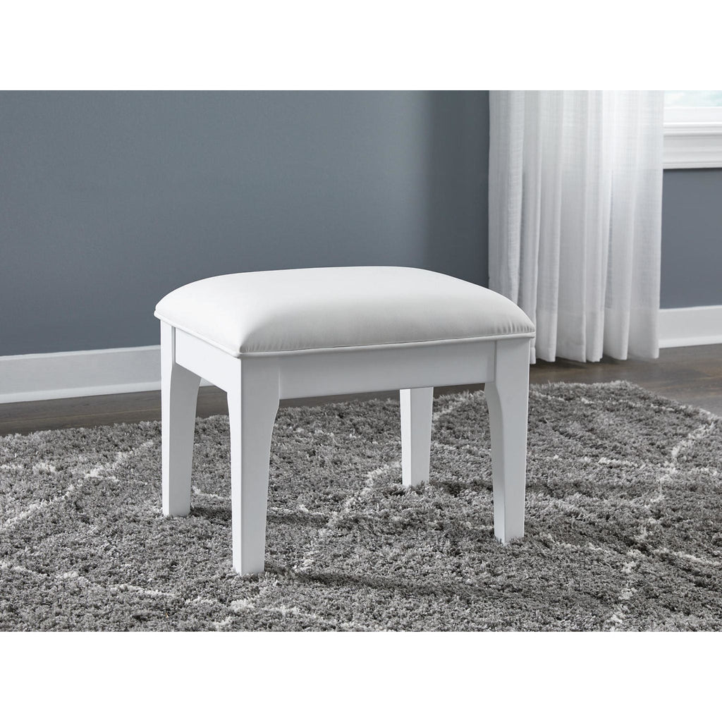 Chalanna Vanity Stool - White