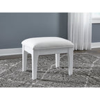 Chalanna Vanity Stool - White