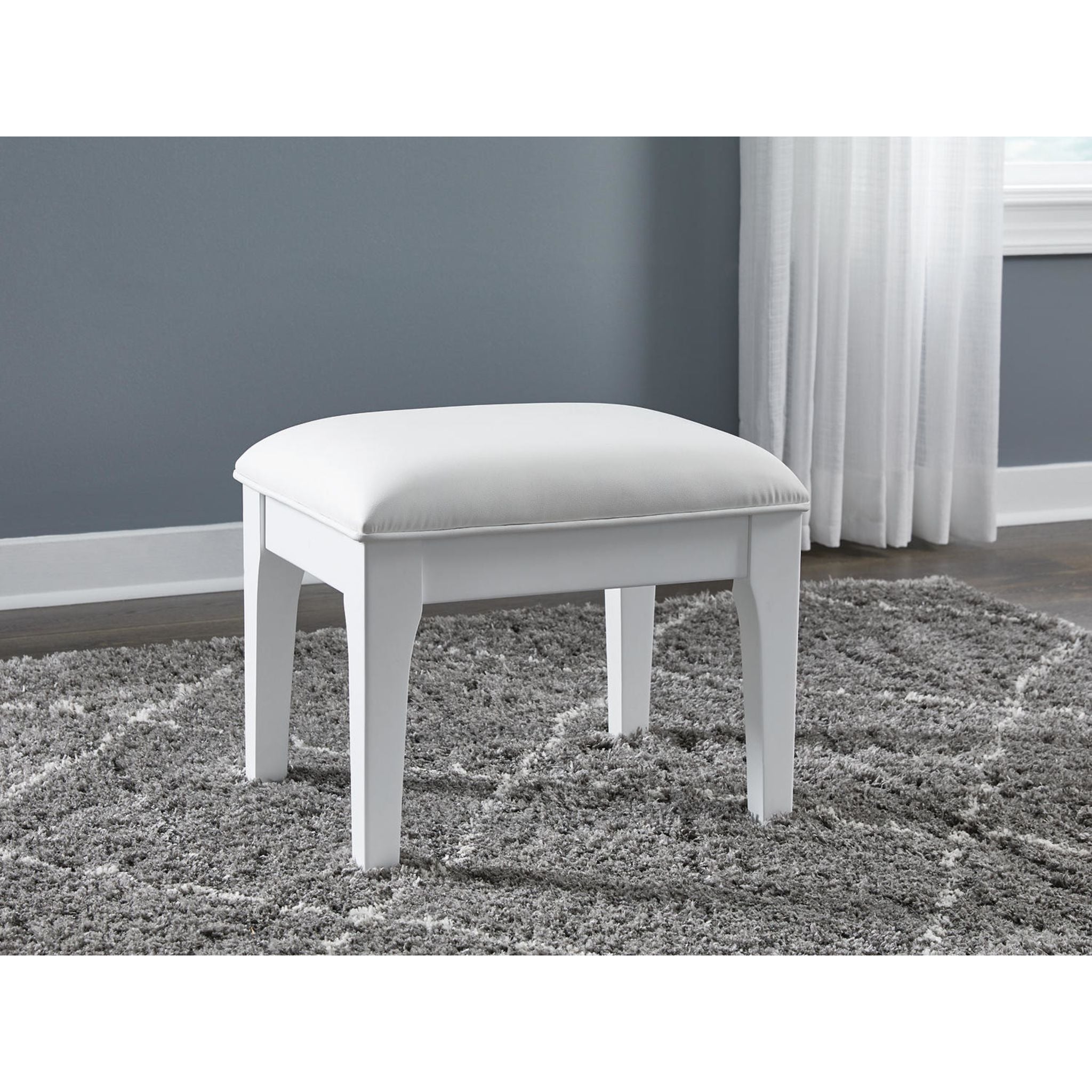 Chalanna Vanity Stool - White