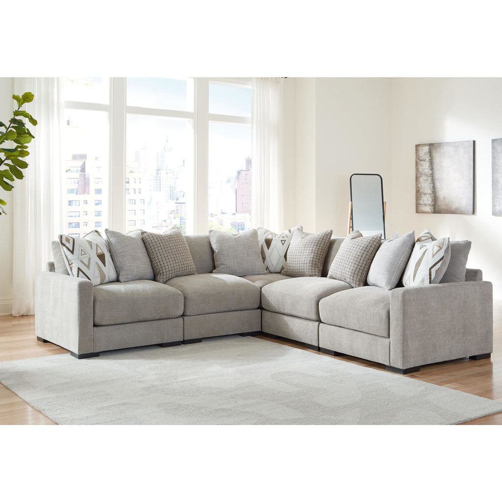 Aslan Court 5 Piece Sectional - Pebble