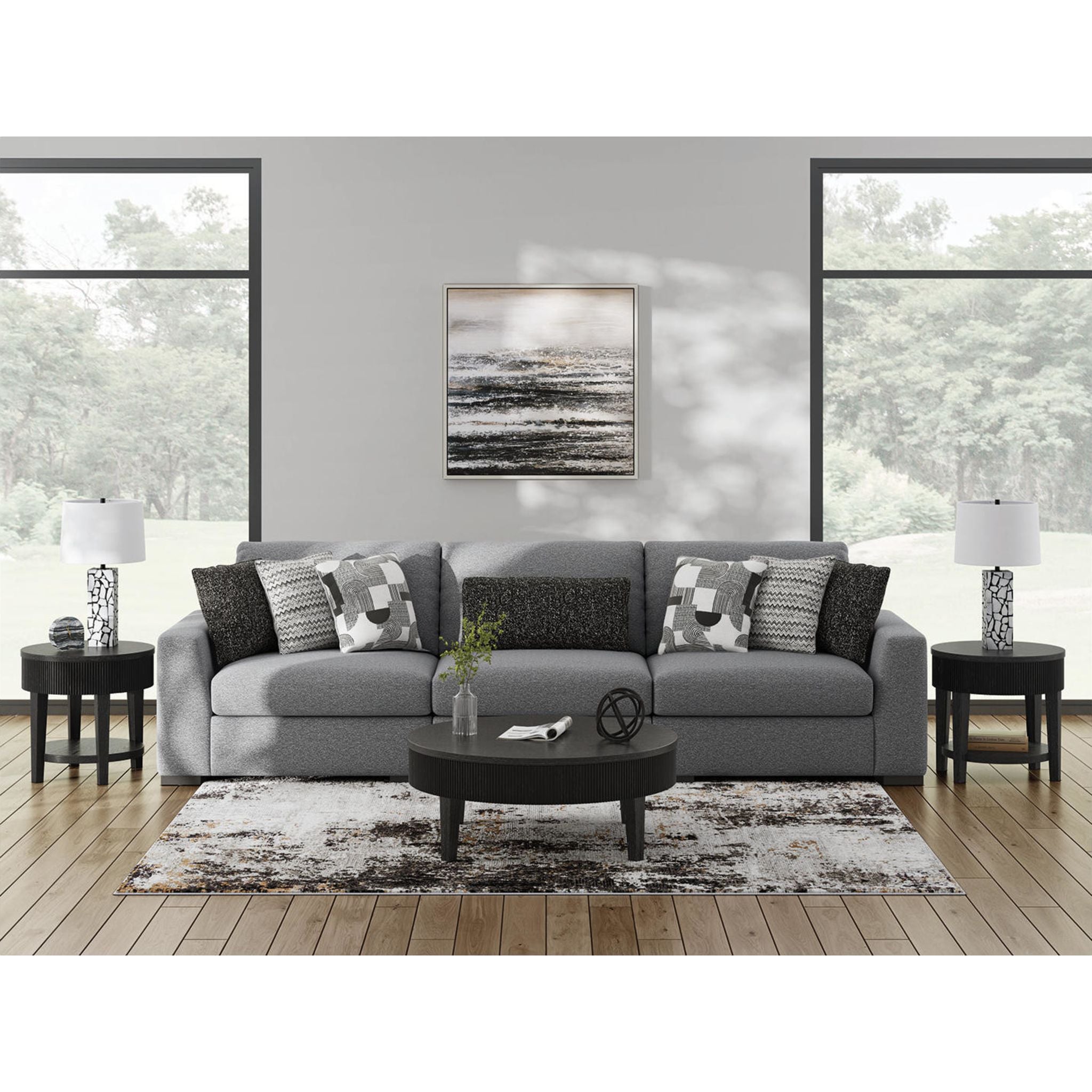 Bealton 3 Piece Sectional - Salt and Pepper