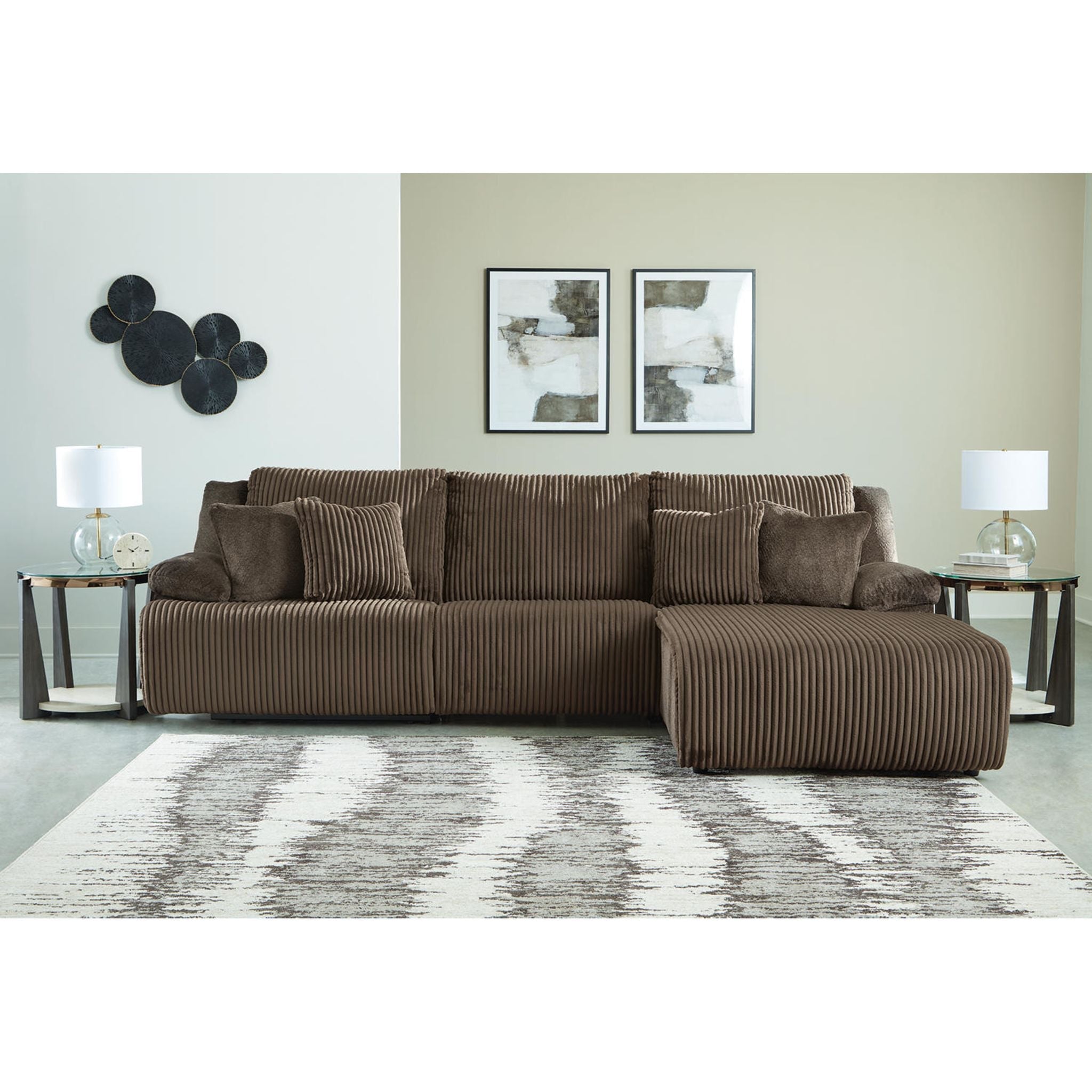 Top Tier 3 Piece Reclining Sectional with Chaise