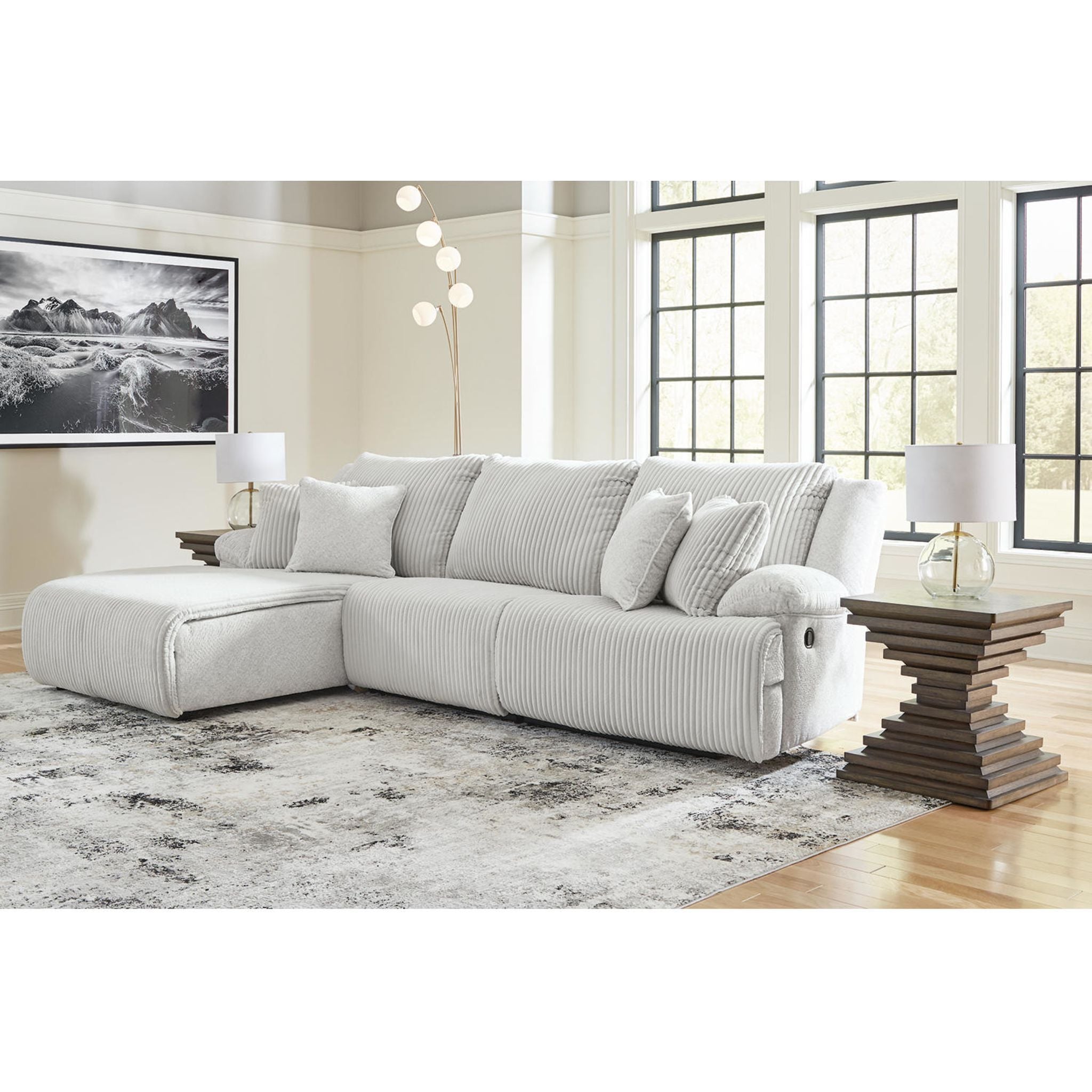 Top Tier 3 Piece Reclining Sectional with Chaise