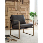 Bradett Accent Chair - Dark Brown/Gold Finish