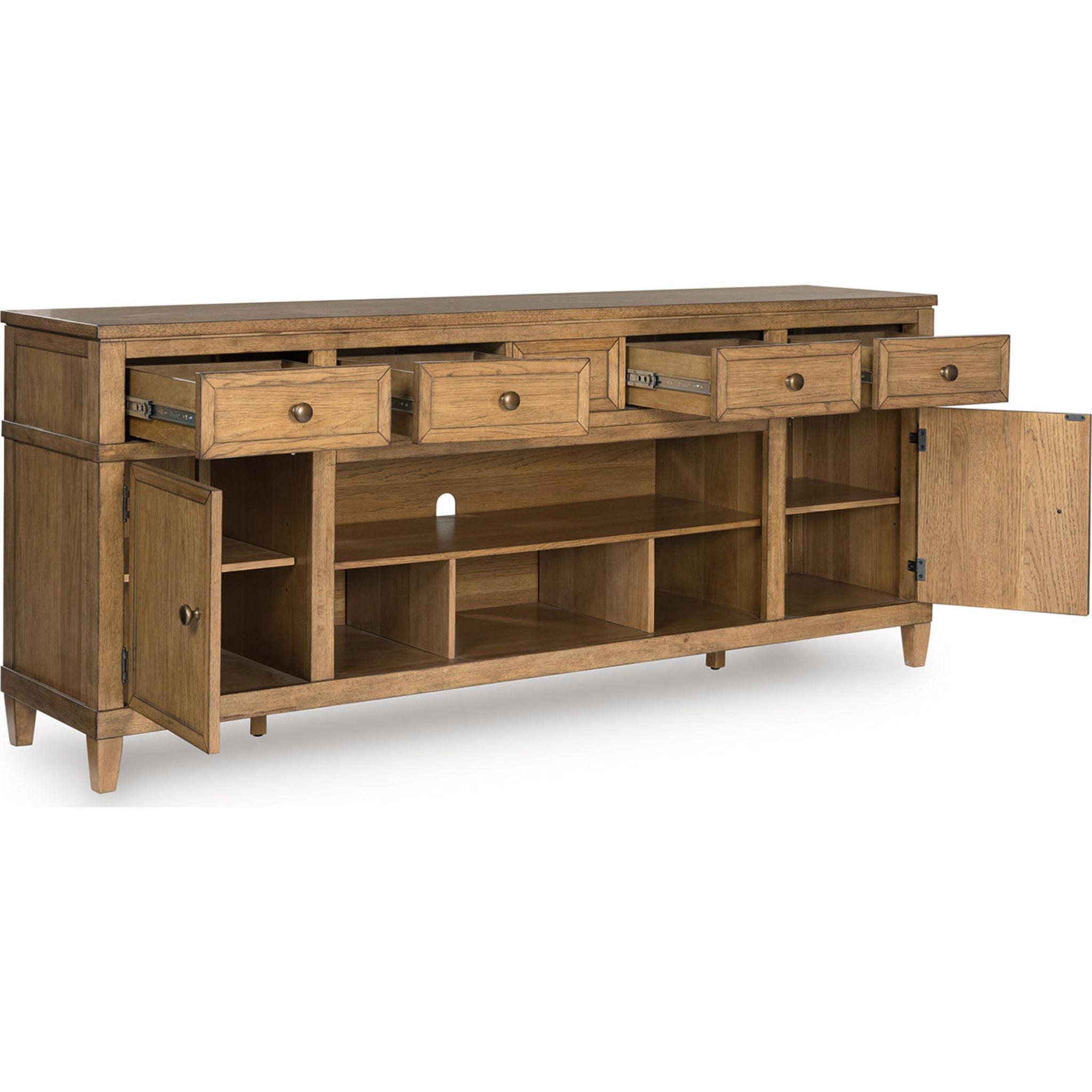 Sharlance TV Stand - Light Brown