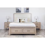 Ellesmere Full Storage Bed - Champagne/White