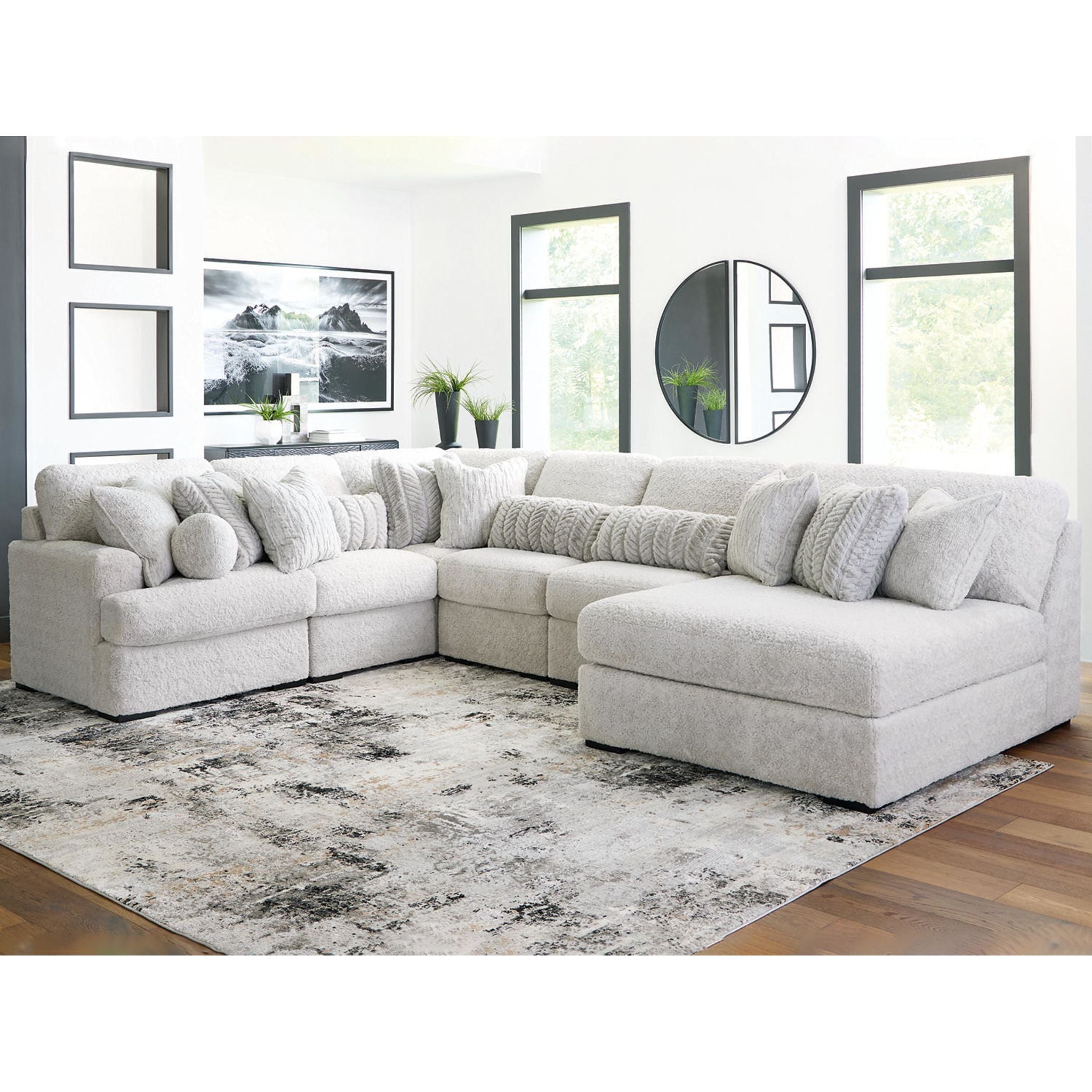 Cuddle Plush 6 Piece Modular Sectional with Chaise