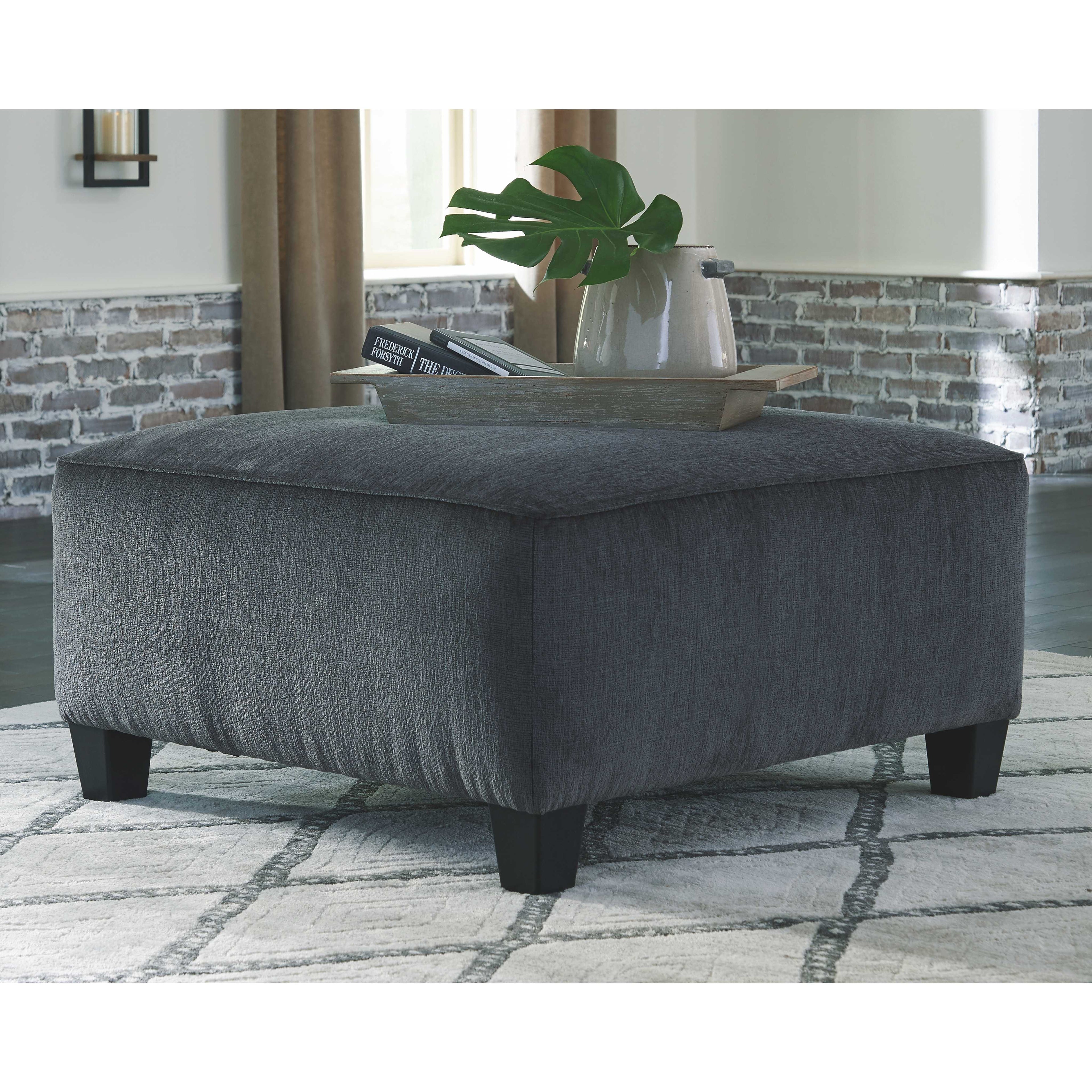 Abinger Oversized Accent Ottoman - Smoke