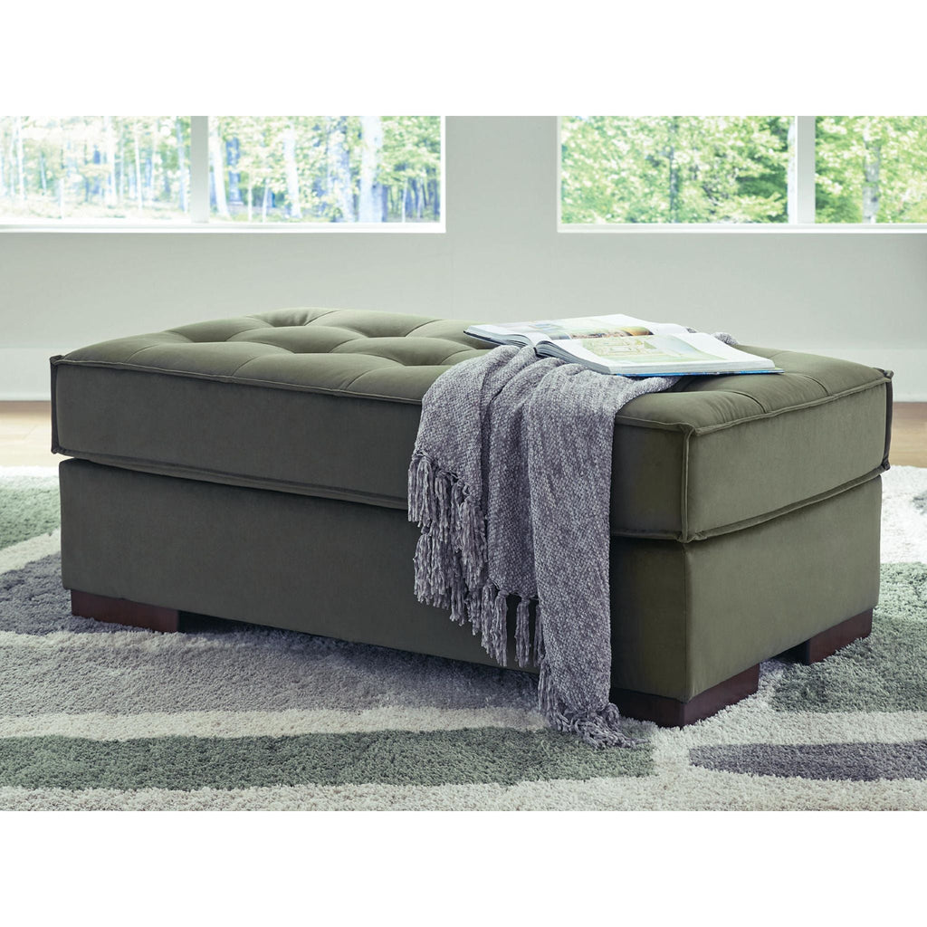 Caspian-Town Oversized Accent Ottoman - Olive