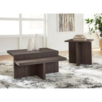 Zendex 2 Pack Tables - Brown