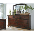 Porter Dresser and Mirror - Rustic Brown