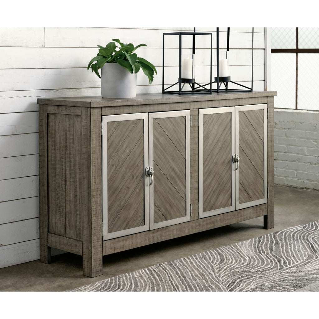 Krystanza Dining Server - Weathered Gray - (D766-60)