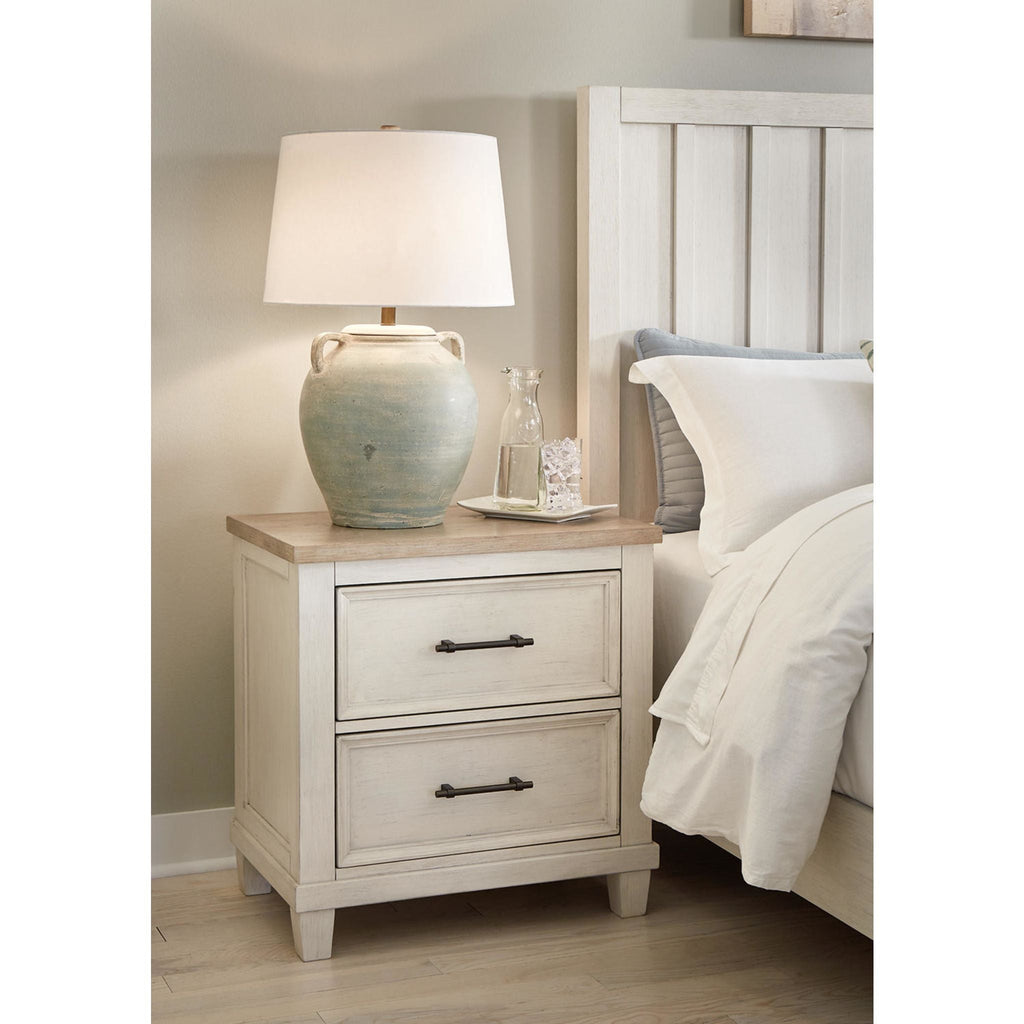 Shaybrock Nightstand - Antique White/Brown
