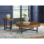 Steenlage 2 Pack Tables - Brown/Black