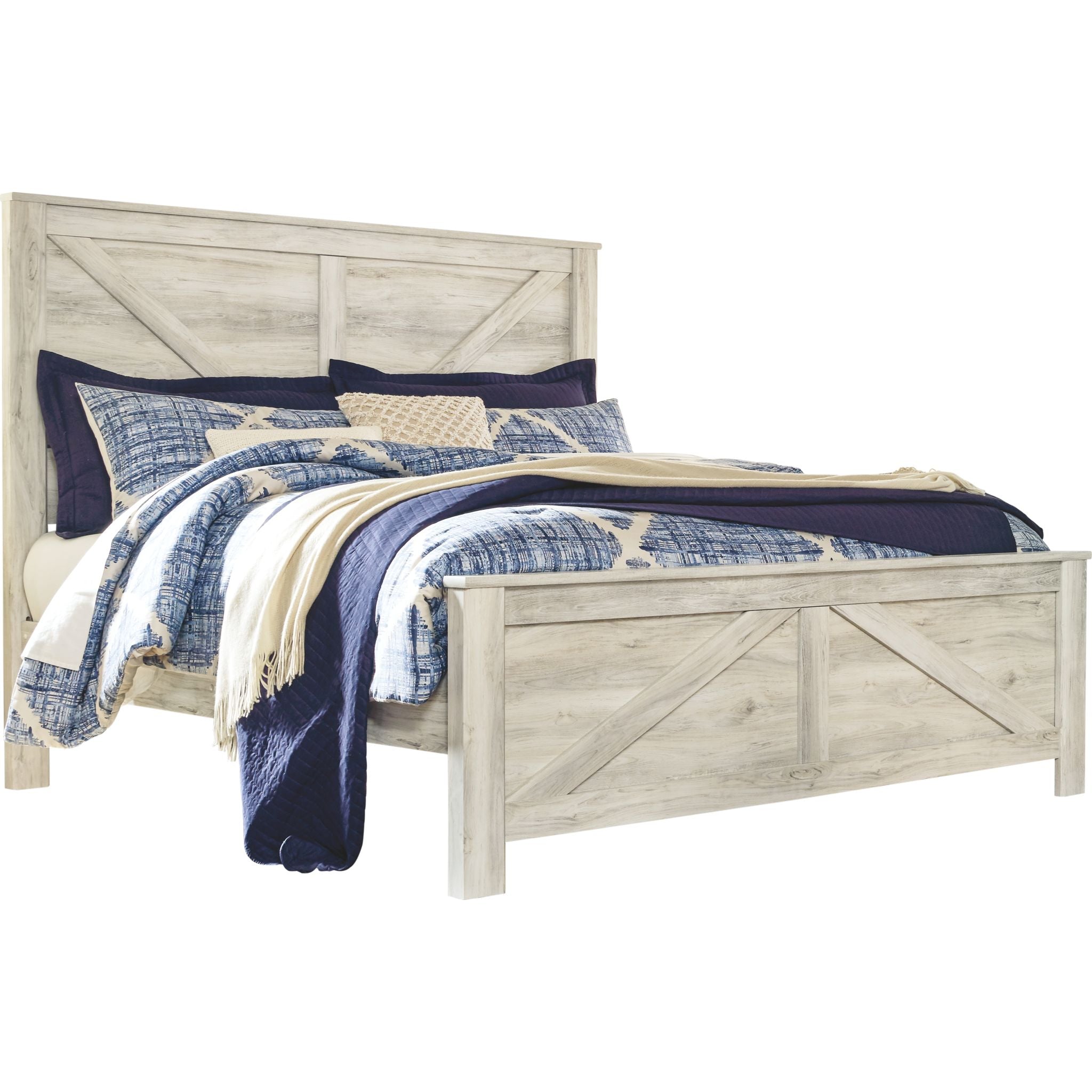 Bellaby 5 Piece King Panel Bedroom - Whitewash