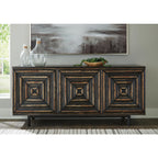 Fair Ridge Accent Cabinet - Distressed Black