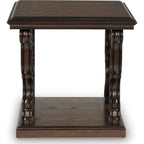 Maylee End Table - Dark Brown