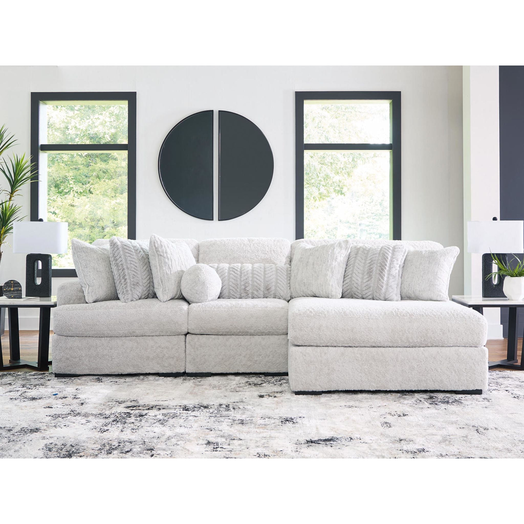 Cuddle Plush 3 Piece Modular Sectional with Chaise