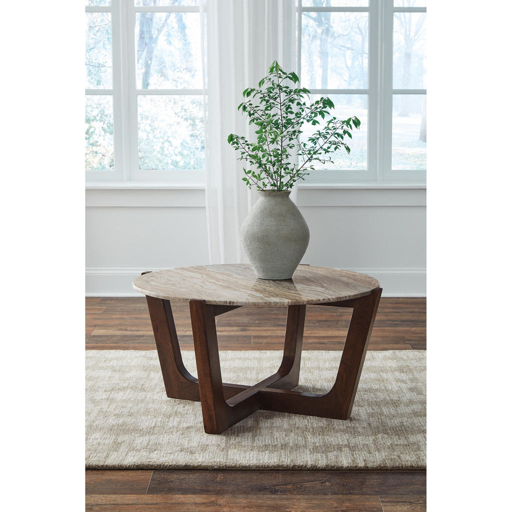 Tanidore Coffee Table - Warm Brown