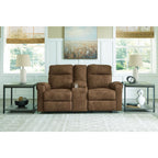 Edenwold Reclining Loveseat with Console - Brindle