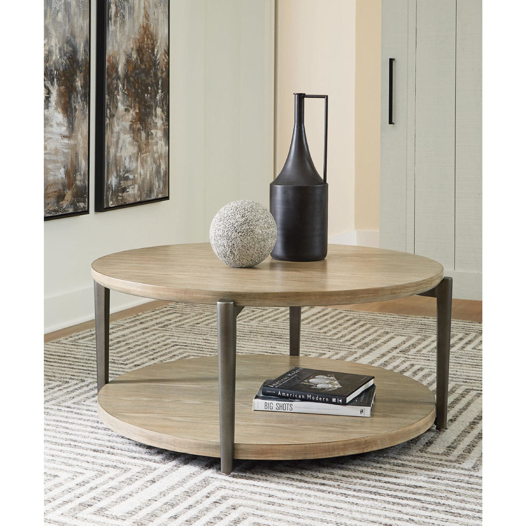 Dyonton Coffee Table - Light Grayish Brown