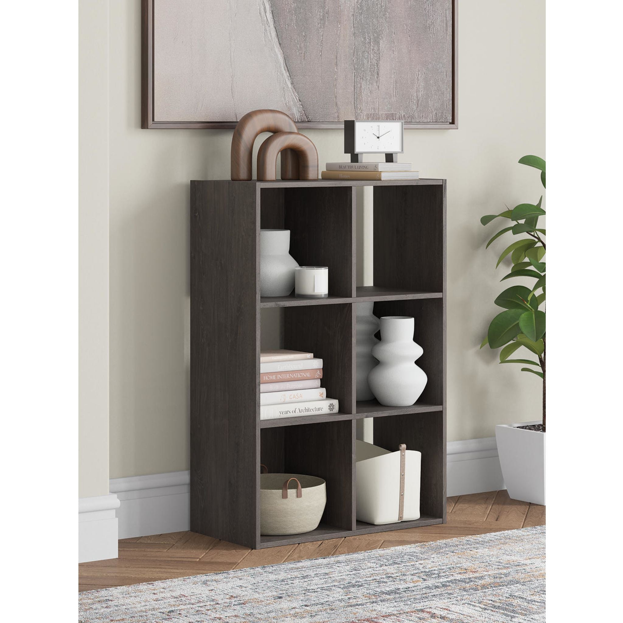 Piperton Bookcase - Charcoal