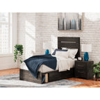 Hollivern Twin Storage Bed - Dark Gray