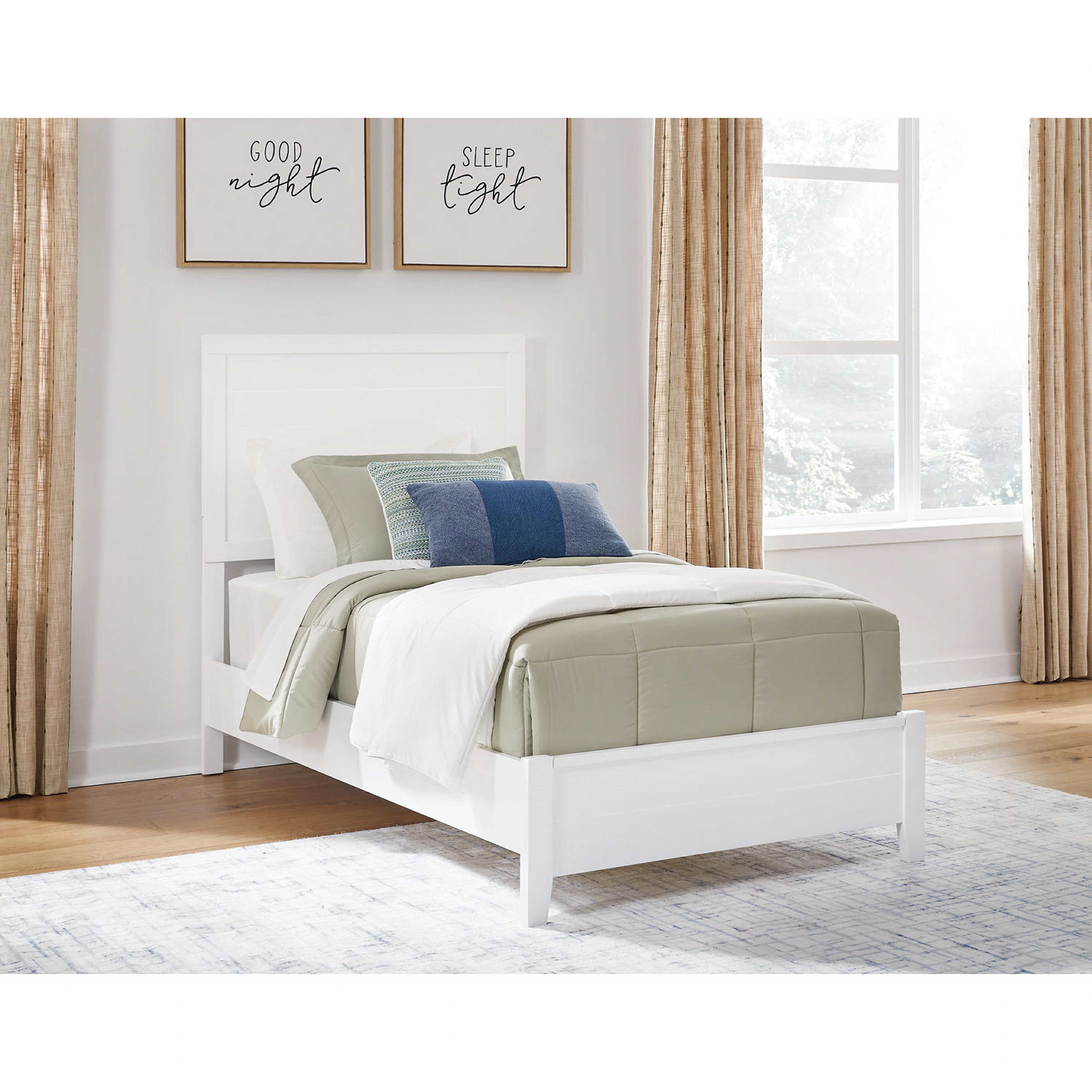 Binterglen Twin Panel Bed - White