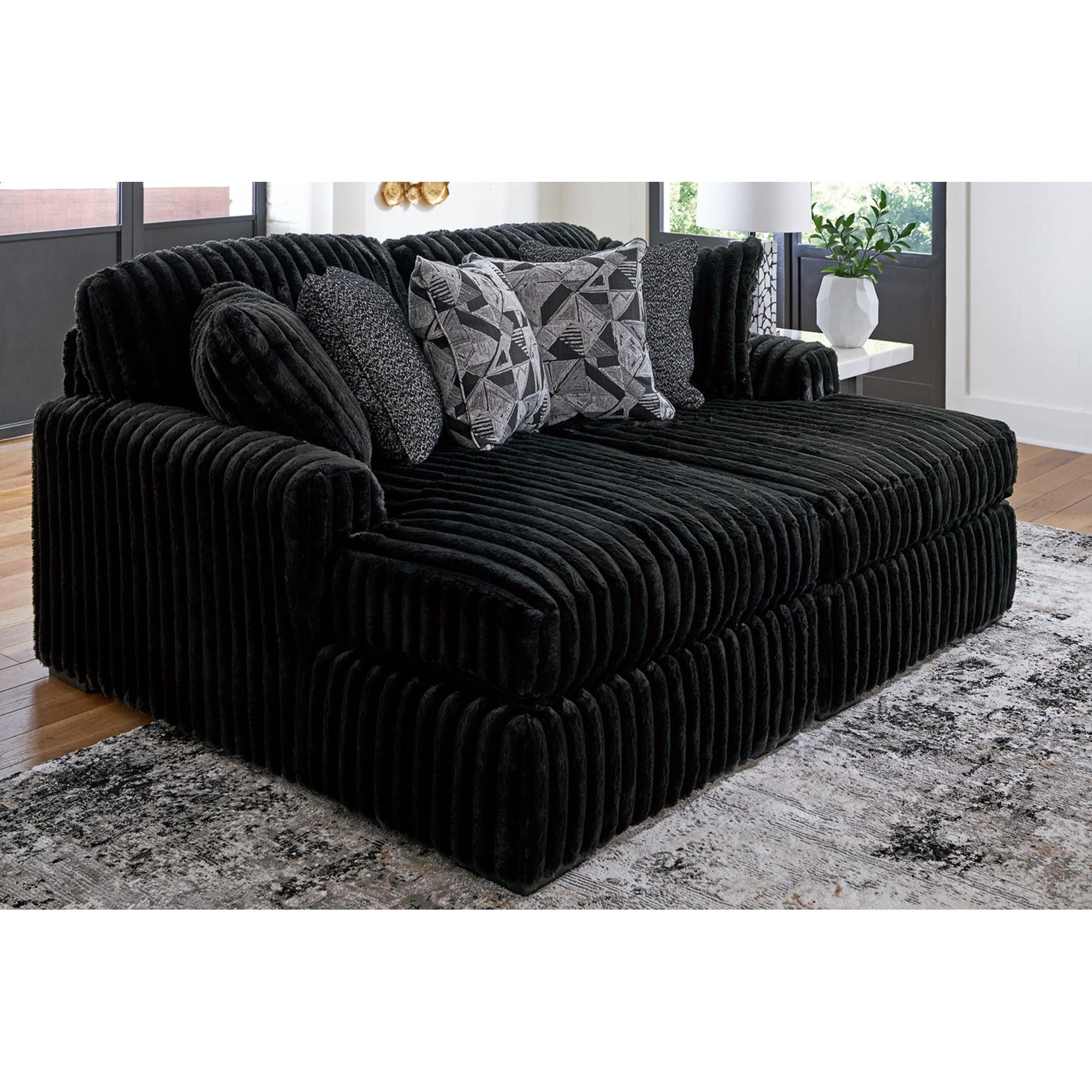 Midnight-Madness Super Chaise - Onyx