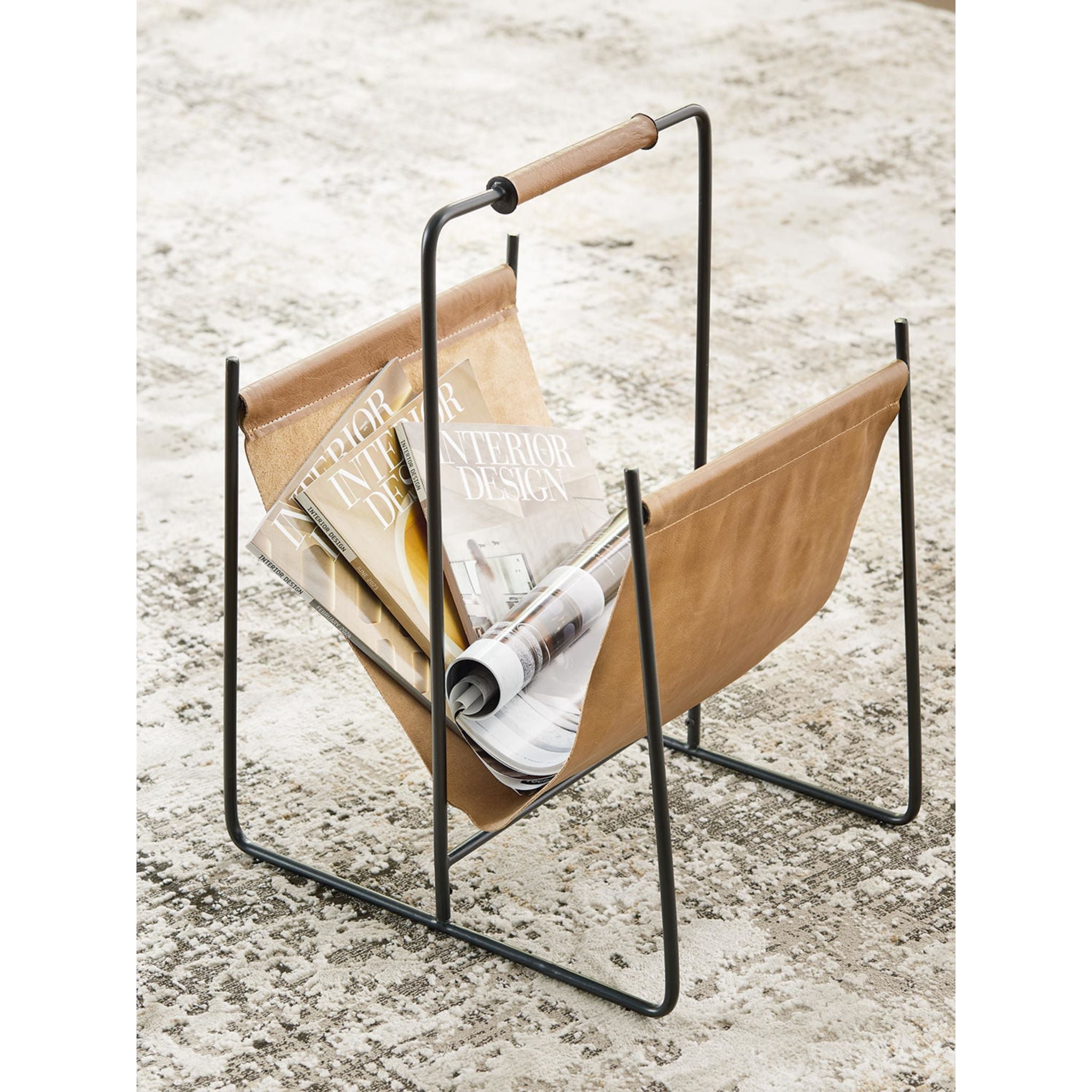 Faronworth Magazine Rack - Brown/Black