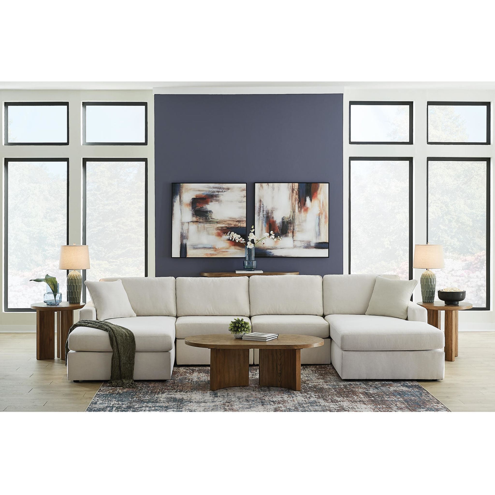 Modmax 4 Piece Modular Sectional with Double Chaise