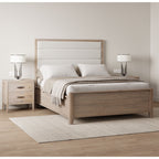 Ellesmere Panel Bed - Champagne/White
