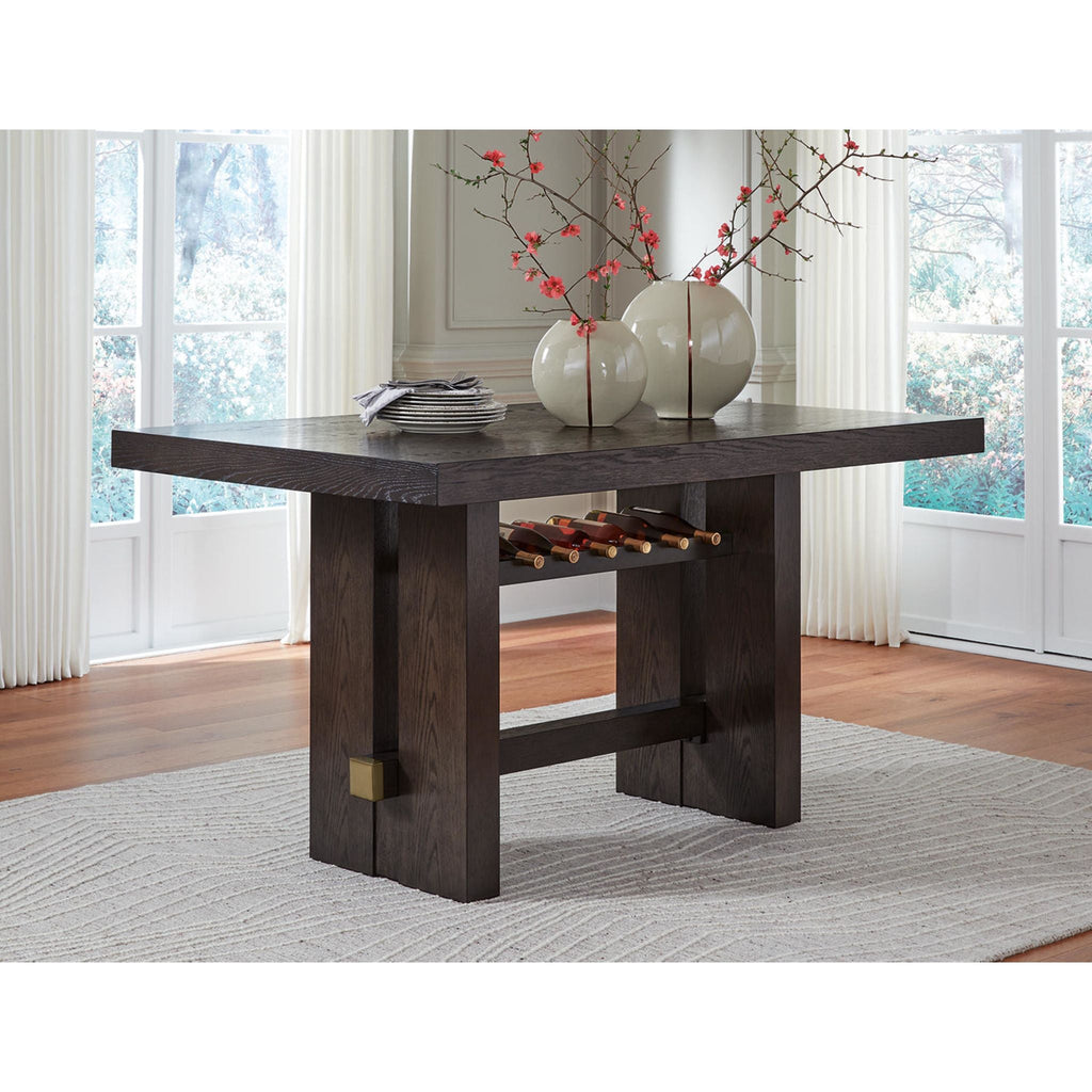 Burkhaus Counter Height Table - Dark Brown - (D984-32)