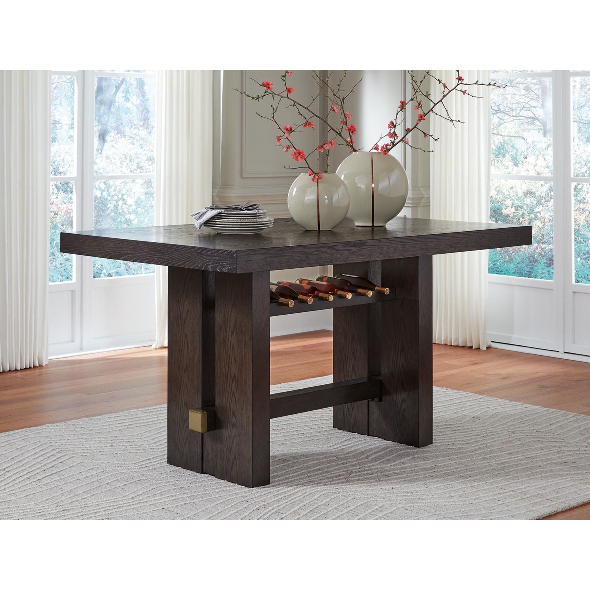 Burkhaus Counter Height Table - Dark Brown - (D984-32)