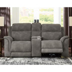Next-Gen Power Reclining Loveseat with Console - Slate
