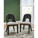 Rowanbeck Dining Chair - Gray/Black - (D821-01)