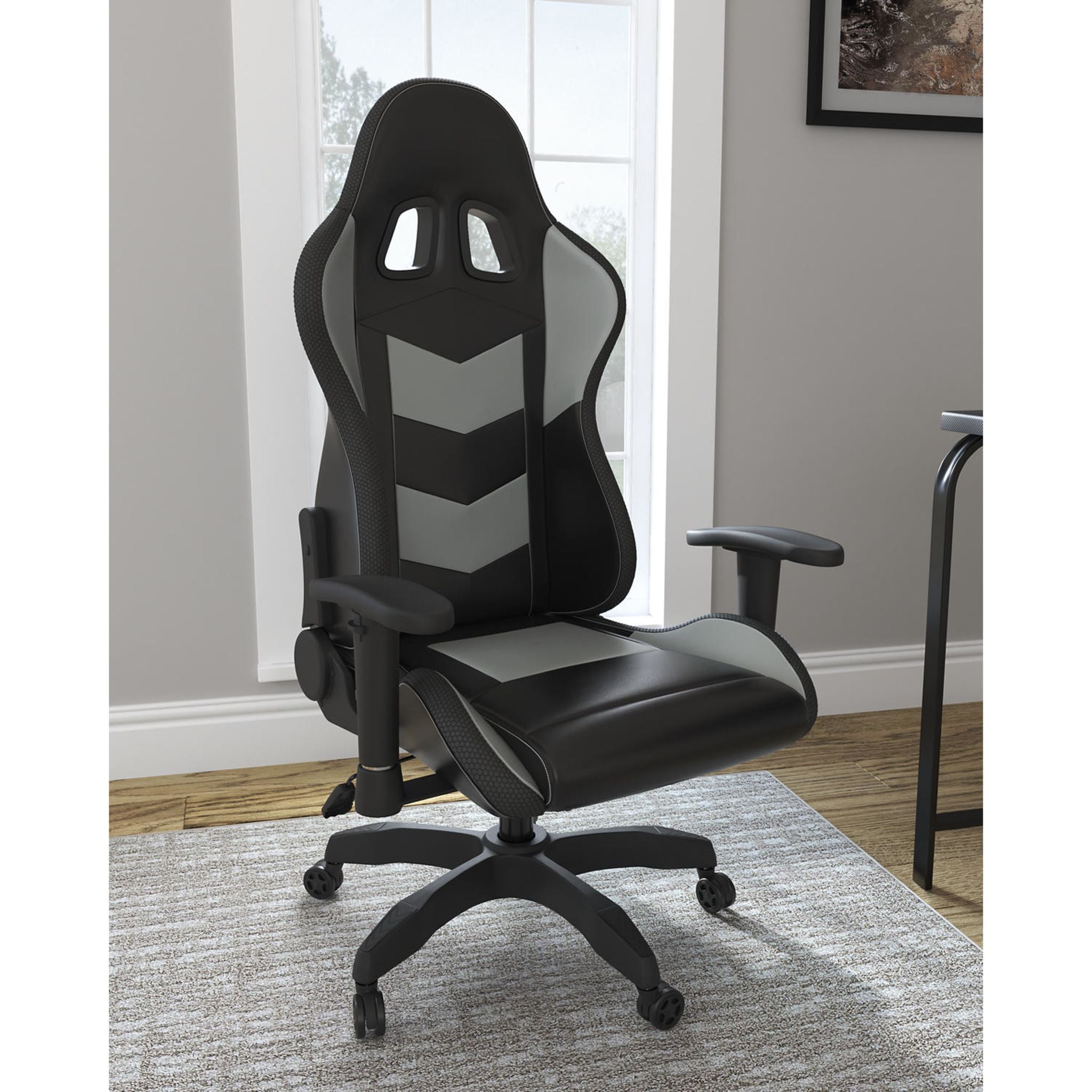 Lynxtyn Swivel Gaming Chair - Black/Gray