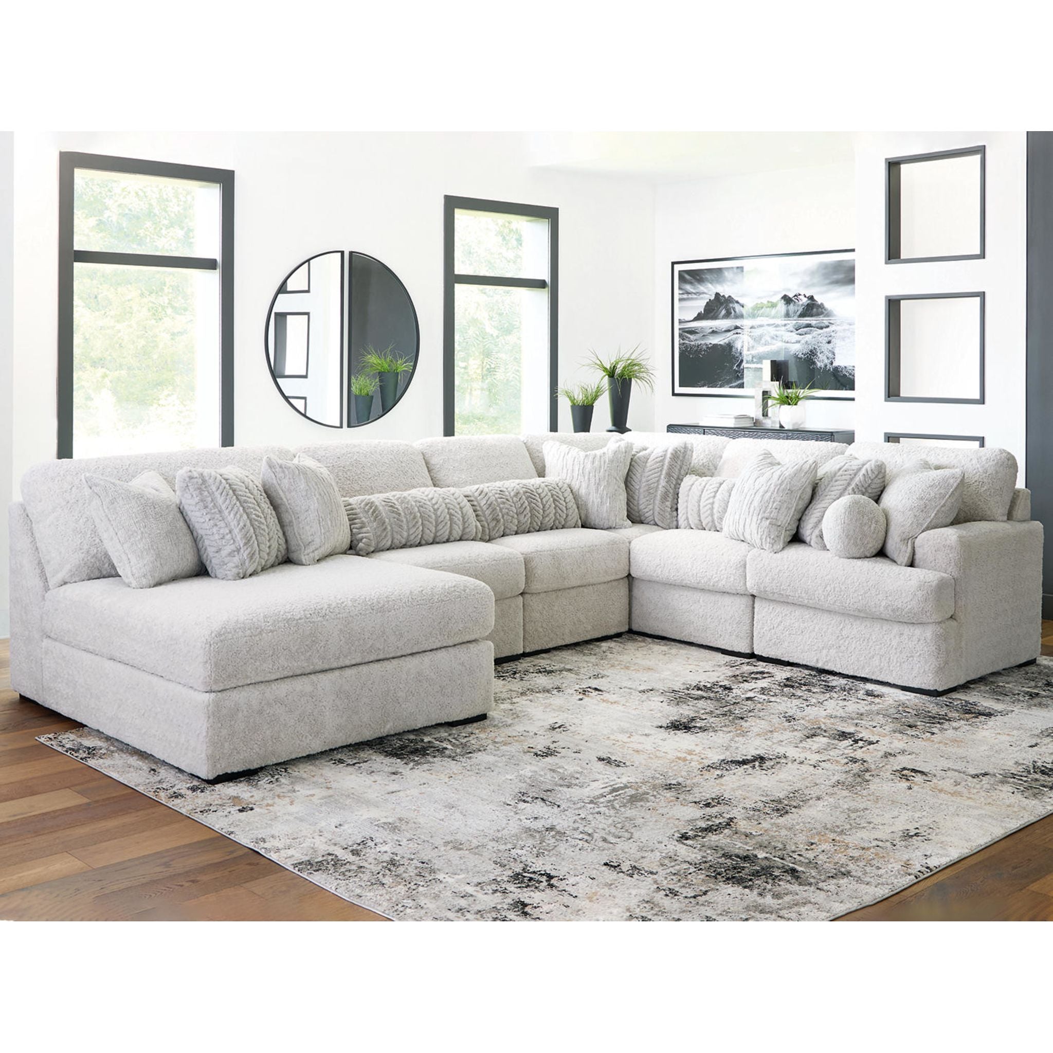 Cuddle Plush 6 Piece Modular Sectional with Chaise