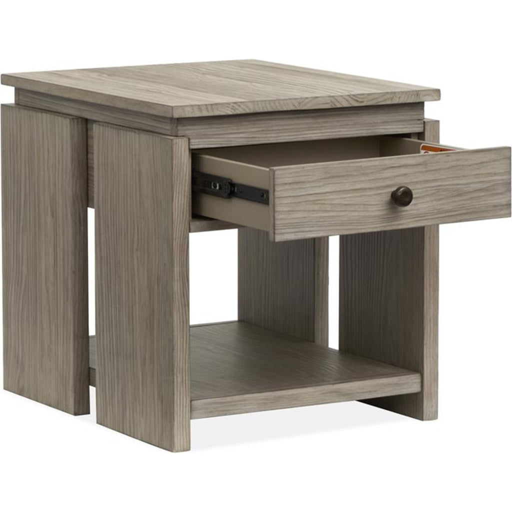 Conrad End Table - Stone Harbour Grey