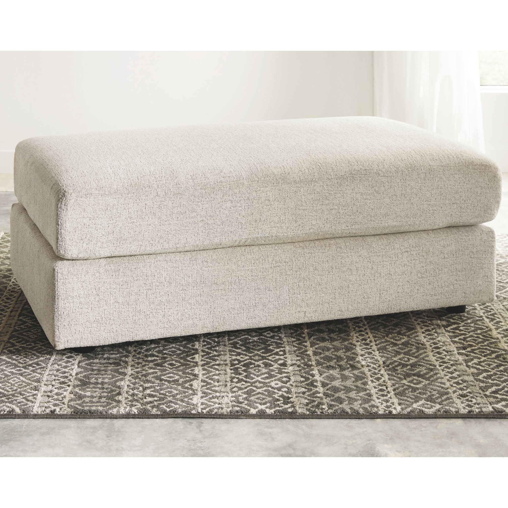 Soletren Oversized Accent Ottoman - Stone