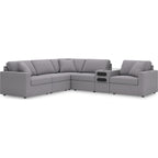 Modmax 6 Piece Modular Sectional with Audio Console