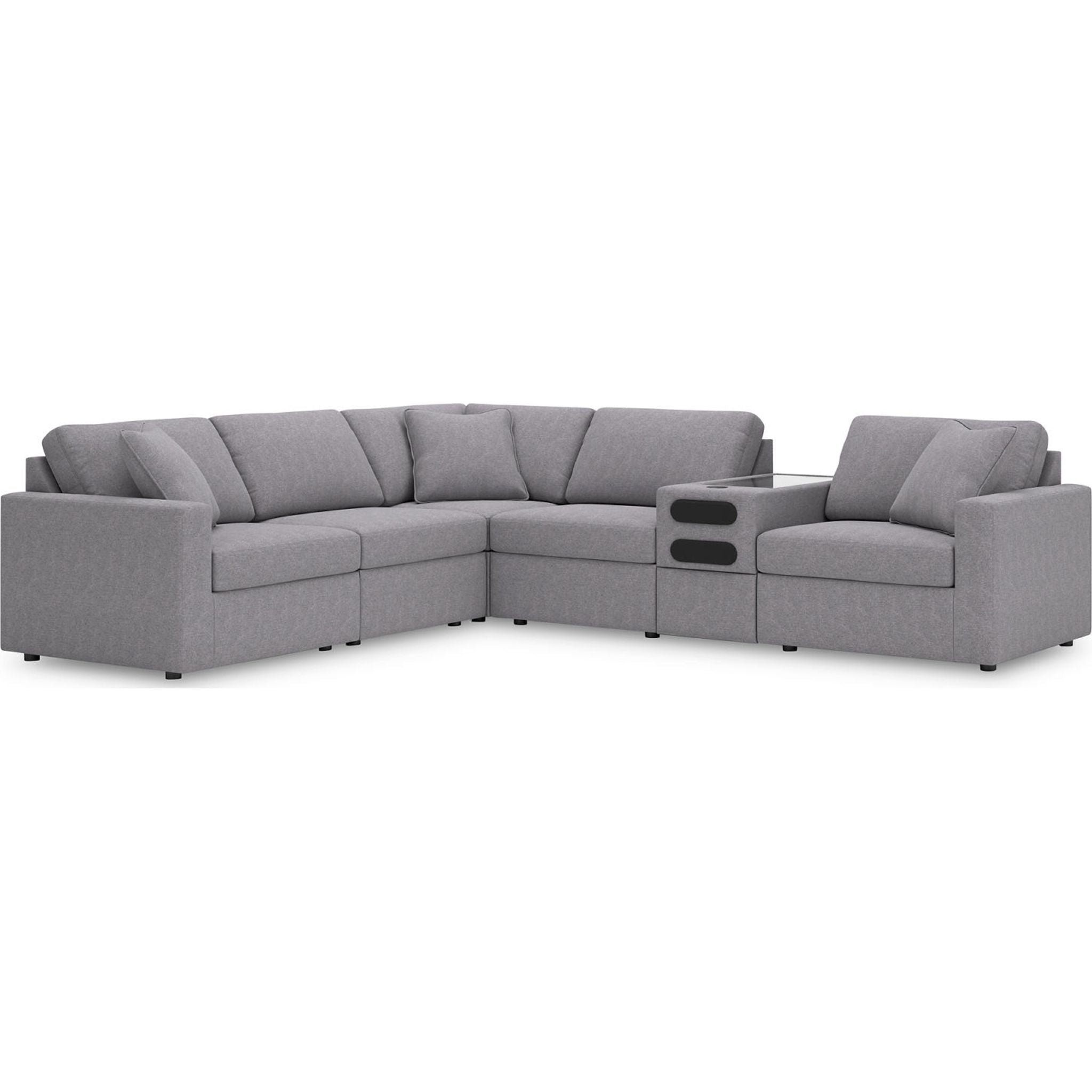 Modmax 6 Piece Modular Sectional with Audio Console